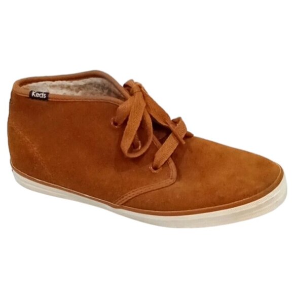 Keds‎ Brown Women's Casual Suede Lace-Up Sneaker Booties Size 7 - Picture 1 of 9